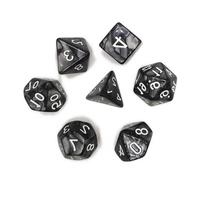 Ensemble de dés polyédriques en acrylique de 17 couleurs avec gobelet à dés pour jeux de rôle