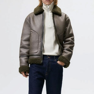 แจ็กเก็ตหนังเทียมขนเฟอร์ดีไซน์อินเทรนด์สินค้ามาใหม่ - Product Image 2