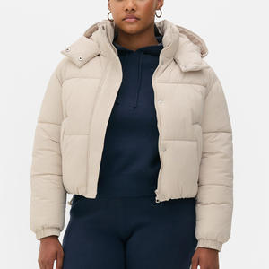 Nouveau style d'hiver pour femme, doudoune légère à capuche zippée, matelassée, en nylon/acrylique avec doublure en polyester respirante et brodée - Product Image 4