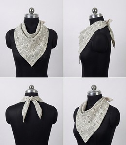 Bandana carré en coton 100% FABRIA, couleur personnalisée, motif de points dessinés à la main, 21x21 pouces, séchage rapide, respirant pour la vente en gros - Product Image 6