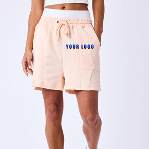 Shorts de jogging pour femmes en gros, 100% coton éponge, respirant, séchage rapide, style streetwear, taille élastique, 3 poches, personnalisable - Product Image 4