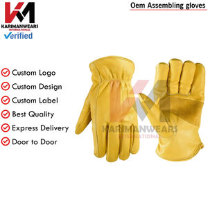 OEM Durable Leather Gloves for Heavy Duty Industrial Use Wholesale Cowhide Leather Gloves for Construction Fast Shipping - Product Image 6