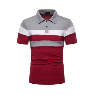 Chemise tendance pour homme en tricot 100% coton mélangé, ODM, séchage rapide, performance athlétique, manches courtes, vêtements de golf décontractés - Product Image 1