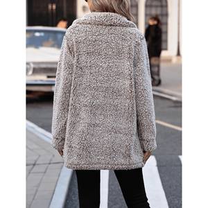 Blazer long décontracté pour femme à double boutonnage, personnalisé, 2026, élégant, en laine mélangée, motif à carreaux - Product Image 4