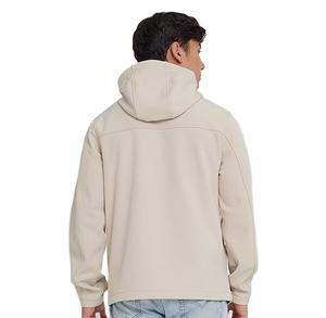 Veste Softshell à Capuche pour Homme Imperméable Doublée en Polaire Veste de Pluie Légère Coupe-Vent Manteau d'Hiver Randonnée en Plein Air - Product Image 2