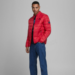 Chaqueta acolchada impermeable hecha a medida para hombre al por mayor, el último diseño más vendido con cierre de cremallera, cuello levantado transpirable - Product Image 1