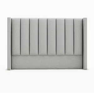 Lignes verticales propres et minimalistes, beau rembourrage en tissu avec <span class=keywords><strong>mousse</strong></span> rembourrée, tête <span class=keywords><strong>de</strong></span> <span class=keywords><strong>lit</strong></span> élégante à ailes - Product Image 1