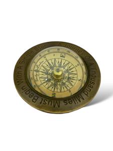 Journey Compass Stylish Nautical Art Decor BRASS & GLASS Multipurpose Office <b>Desk</b> <b>Ornament</b> Designed to Add Elegance - Product Image 2