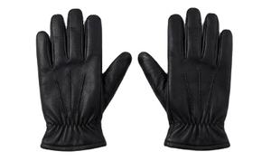 Gants en cuir véritable en gros - Mitaines d'extérieur chaudes et coupe-vent pour hommes - Product Image 2