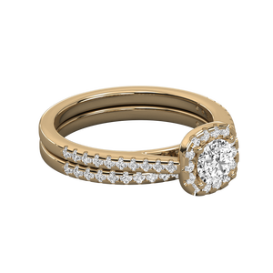 Anillo de Oro de 9K para Mujer con Diamante Solitario Cultivado en Laboratorio, Elegante y Lujoso - Product Image 2