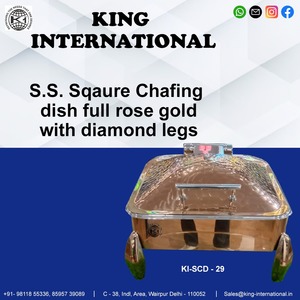 จานร้อนทำจากทองเหลืองทรงกลมพร้อมไฟ LED สำหรับจัดเลี้ยงอาหารจานร้อนอาหารบุฟเฟต์ออกแบบล่าสุด - Product Image 2