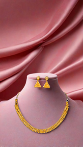 Boucles d'oreilles collier sur mesure OEM serties de boucles d'oreilles collier style unique en plaqué or 22 carats pour femmes bijoux par exportateurs - Product Image 3