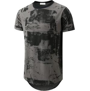 Camiseta de Verano para Hombre, de Alta Calidad, Hecha a Medida, Ecológica, 100% Algodón, Lavada al Ácido, Cuello Redondo Alargado, Manga Corta, para Exteriores - Product Image 1