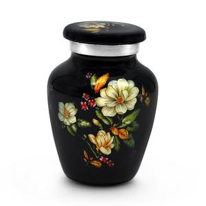 Mini urnes métalliques florales pour cendres humaines, design moderne écologique, petit souvenir, 3 pouces, 1 pièce - Product Image 3