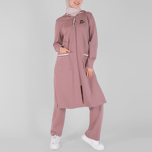 ชุดกีฬาอิสลาม2ชิ้นเอวยางยืดระบายอากาศน้ำหนักเบาชุดวอร์มผ้าฝ้าย100% ชุดกีฬามุสลิมเป็นมิตรกับสิ่งแวดล้อมใหม่ล่าสุด - Product Image 5