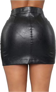 2024 Falda de moda de cuero genuino de la mejor calidad para mujer Precio al por mayor Transpirable y para invierno MOQ bajo - Product Image 3