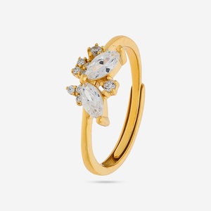 92.5 <b>Silver</b> Women's Engagement <b>Ring</b> 191193 Vintage Trendy Inlay Rose Gold Rhodium Plating Flower Shape Lab Created Prong <b>Set</b> - Product Image 1