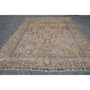 Alfombra Vintage de 10.4x12.8 pies, Alfombra Turca Extra Grande, Alfombra con Estampado Animal Marrón - Product Image 1