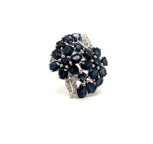 Big Flower Style Colorful Multi Gemstones <b>Ring</b> for <b>Women</b> Beautiful Precious Stones <b>Ring</b> in .925 Sterling <b>Silver</b> <b>Wedding</b> Jewelry - Product Image 5