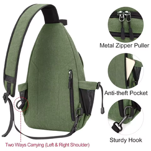 Bolso Cruzado de Hombre con Cierre de Cremallera, Térmico, Impermeable, de una Sola Correa, para Exteriores, con Logotipo Personalizado - Product Image 5