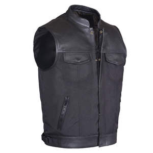 Gilet en cuir d'hiver pour homme avec boutons en corne, écologique et respirant, finition douce pour un confort de port prolongé, fabriqué au Pakistan - Product Image 1