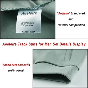 Chándal deportivo de lana con capucha y cremallera completa, XL temporada de invierno, logotipo estampado de talla grande, secado rápido con envío aéreo - Product Image 6