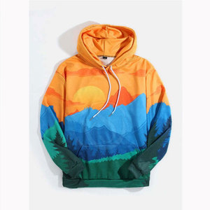 Sweat à capuche en polaire polyester pour homme, impression personnalisée en blocs de couleur, style sublimation 2025 - Product Image 1
