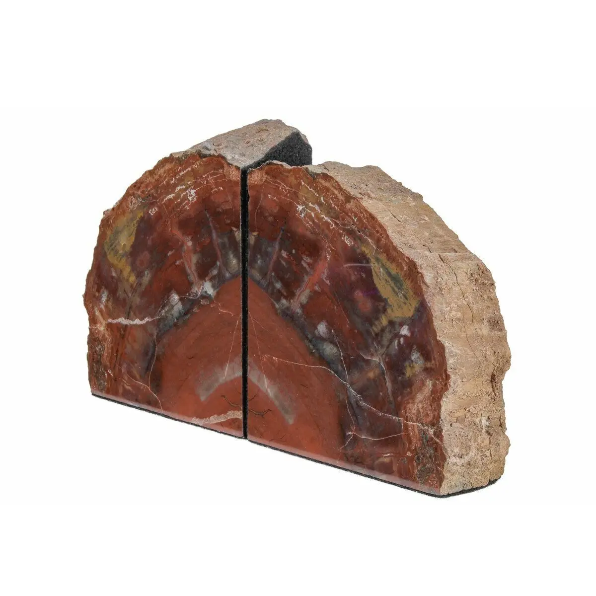 Pedra bookend petrificado madeira cristal bookends gemstone bookend natural ágata cura chakra pedra cristal atacadista