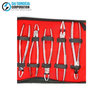 Juego de 10 Fórceps Dentales Manuales Duraderos con Logotipo Personalizado al por Mayor, Acero Inoxidable Reutilizable, Empuñadura Acolchada, Juego Completo de Extracción, CE - Product Image 6