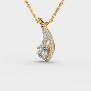 Collar con Colgante de Diamantes de Oro de Lujo, Plata de Ley 925, Corte Pera, con Circonita Cúbica, para Mujer, Joyería de Boda, OEM, ODM - Product Image 3