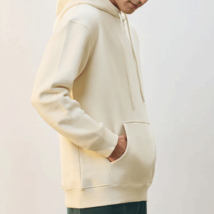 Sweat à capuche en molleton uni teint en coton/spandex de qualité supérieure, très vendu, pour hommes, pour l'entraînement en salle de sport en hiver - Product Image 2