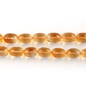 Citrine naturelle jaune, lisse, facettée, forme tambour, taille libre, pierre précieuse en vrac pour bijoux, 100 % authentique, certifiée par un tiers, pour la création de bijoux - Product Image 1