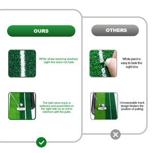 Vente chaude aide à la formation de golf en intérieur avec piste de retour de balle automatique Logo personnalisé pratique tapis de mise pour l'utilisation de tuteur - Product Image 6