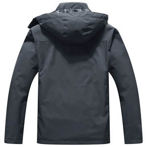 Veste coupe-vent haut de gamme pour homme, hiver, coupe slim, à capuche, col montant, personnalisable, imperméable, respirante, séchage rapide, fabricant OEM, haute qualité - Product Image 2