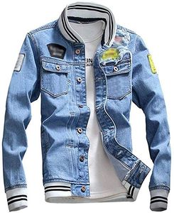 Veste en jean vintage délavée respirante de haute qualité pour homme, broderie décontractée pour l'hiver - Product Image 2