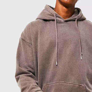Nouveaux sweats à capuche pour hommes tendance délavés à l'acide 100% coton respirant Logo personnalisé Service OEM Automne Vente chaude Sweats à capuche surdimensionnés - Product Image 2