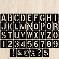 Pochoirs de lettres et de chiffres pour porte, alphabet de 2/3/4/5 pouces, grands modèles de dessin d'alphabet, pochoirs de chiffres pour loisirs créatifs DIY