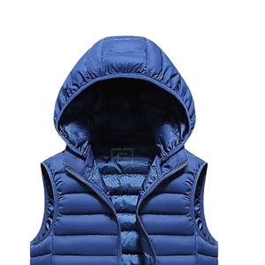 Chaqueta de Burbuja con Capucha sin Mangas y Cuello Personalizado de Nuevo Diseño para Hombre, con Cremallera Completa, Transpirable, Ecológica, de Punto para Invierno, con Logotipo Frontal - Product Image 4