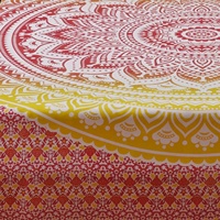Ensemble de literie en coton 100% uni imprimé mandala, taille Queen, 4 pièces, avec drap-housse et drap plat 200TC