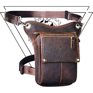Handmade Hip Sling Pack Leather Drop Leg Belt Thigh Pouch Holster Utility Bum Bag Pack Gift Ideas LLB-0075