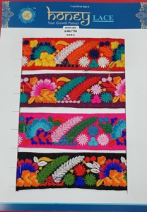 Tela de encaje bordado Floral personalizable de alta calidad para vestidos de novia vestidos de noche zapatos bolsos en varios diseños de colores - Product Image 5