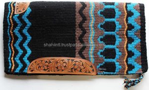 Couverture de selle occidentale de cheval de qualité supérieure, couverture 100% en laine indienne 34 "x 36" pouces, fabricant indien, meilleurs prix - Product Image 6