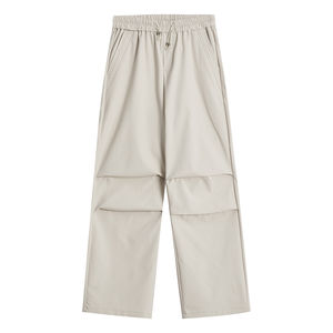 Pantalon empilé décontracté pour hommes Pantalon de survêtement d'hiver Taille personnalisée Coton Polyester Polaire Épaisseur légère Conception à impression droite - Product Image 1