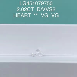 CVD/hpht 3.5 CT Def Color VVS/VS ชี้แจงหัวใจเจียระไนเพชรที่ปลูกในห้องแล็บที่มีการปลูกฝัง - Product Image 4