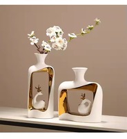 Beaux vases à fleurs en céramique bon marché de style rétro nordique de luxe disponibles à un prix raisonnable