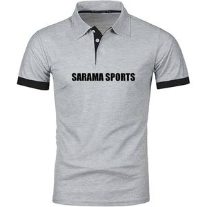 Polo de talla grande para hombre, camisa de punto transpirable corta informal de estilo sólido con logotipo bordado e impreso personalizado de algodón 100% - Product Image 4