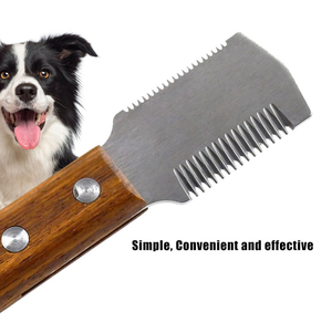 Cuchillo pelador profesional para el cuidado de mascotas, herramienta de hoja de acero inoxidable de doble cara - Product Image 6