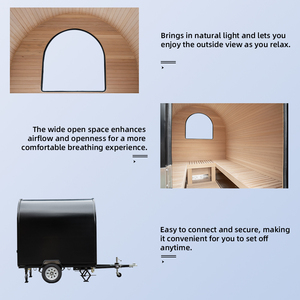 Outdoor-Sauna auf Anhänger, Schwarze Außensauna 120V, Duale Therapie Außensauna, Hersteller OEM-Lieferant - Product Image 5