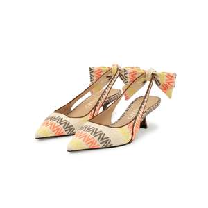 Sandales à talons Valentino Slingback Foulard VVV - Product Image 2