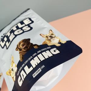 Großhandel Custom Small Dog Supplement Pouch Leere Tiernahrung Verpackung Gefrier getrocknete Snack Dog Bag Plastiktüte - Product Image 4